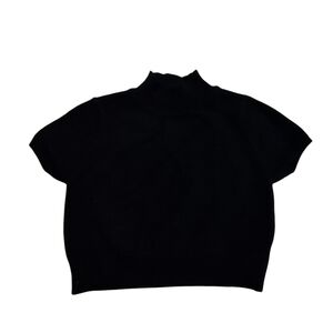 Like New! Max Studio Girls Black Cropped Mock Turtle Neck Sweater Trendy 7/8